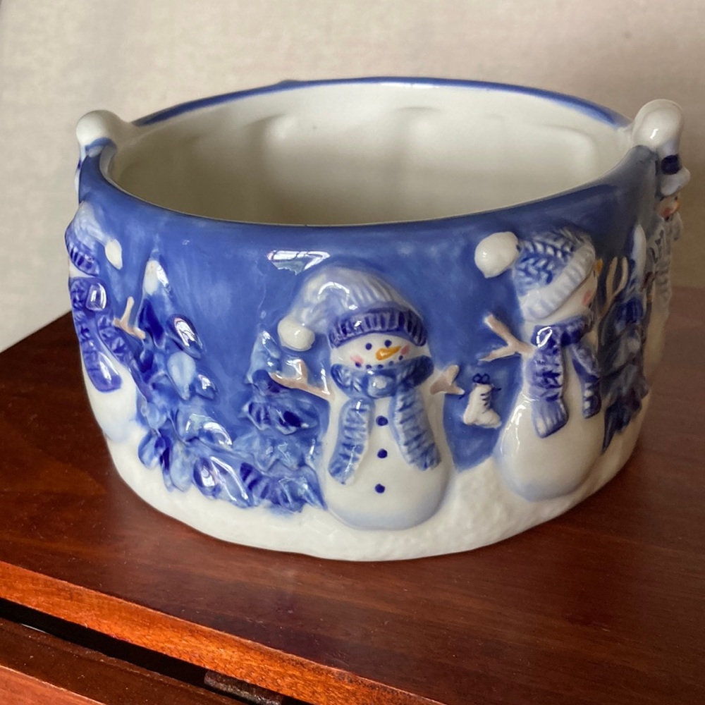 Sonoma Life + Style holiday snowman bowl